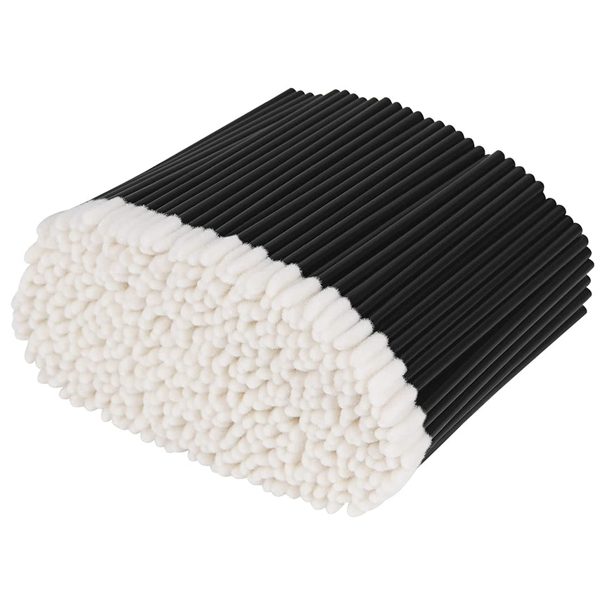 500PCS Lip Wands Applicators Disposable - Lip Brush, Lipstick Lint Free Brush Makeup Gloss Wands, Makeup Applicator Beauty Tool Kits Black