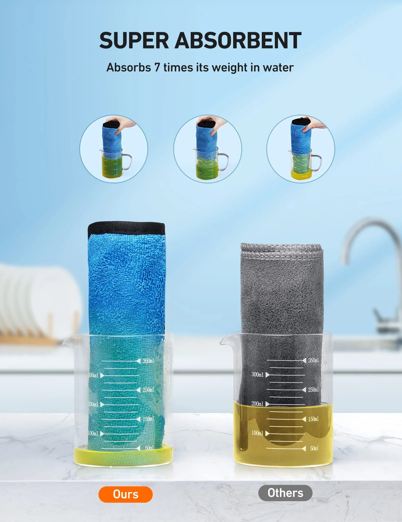 Microfiber Cleaning Cloth for Cars, 6 Pack