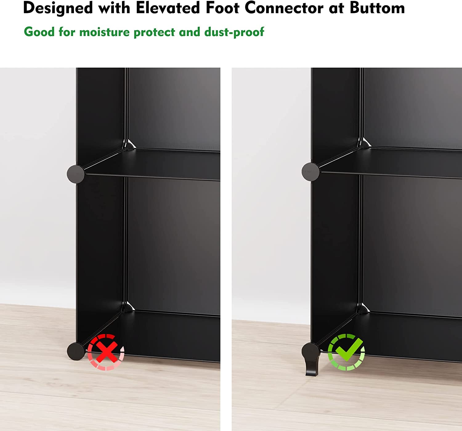 Closet Organizers and Storage, 9 Cube Storage Organizer, Portable Closet Organizer Cubes Shelves for Clothes, Bedroom, Kids Room, Bathroom, Wardrobe, Garment Racks, Black