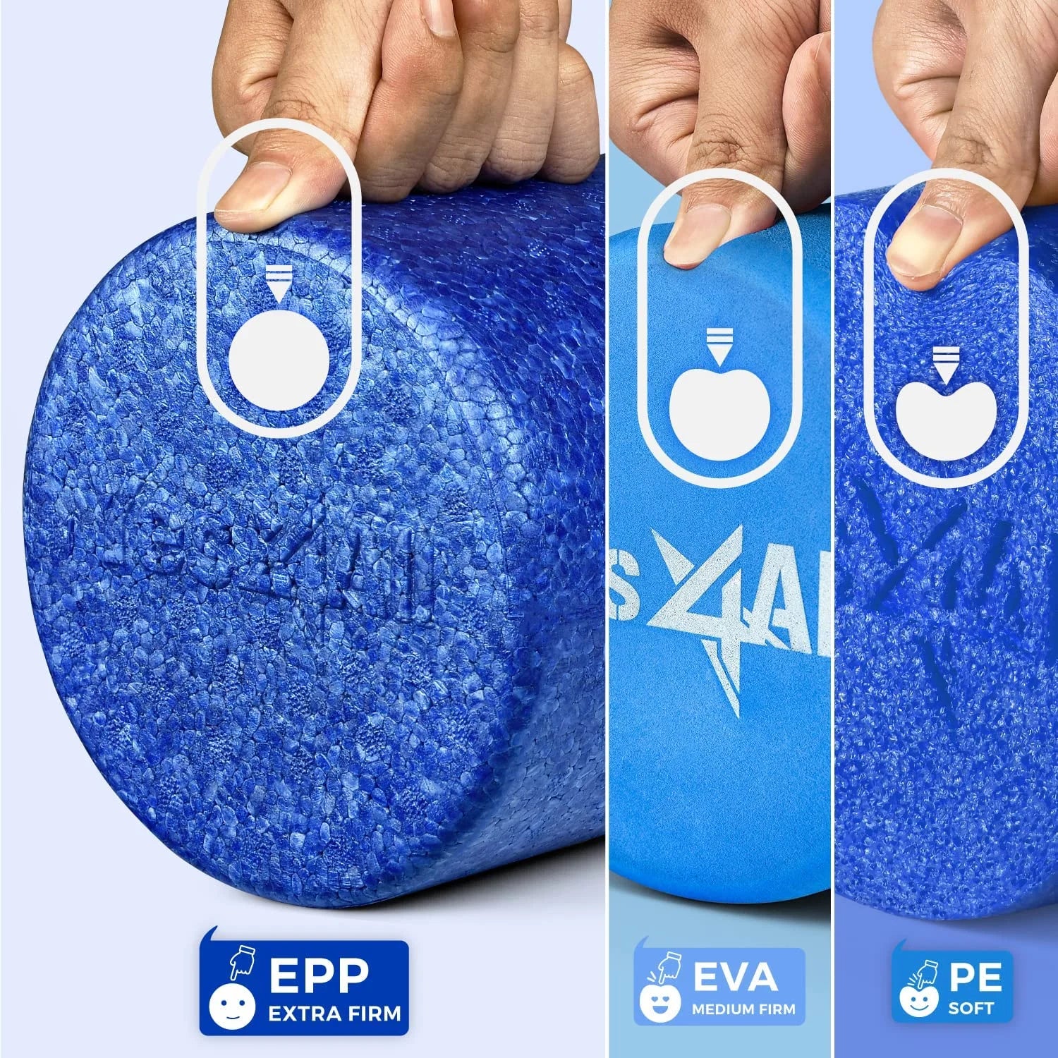 12Inch Exercise Foam Roller EPP Blue