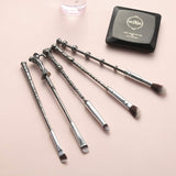 Gifts Wand Makeup Brushes 5 PCS Makeup Brush Set for Foundation Blending Blush Concealer Eyebrow Face Powder