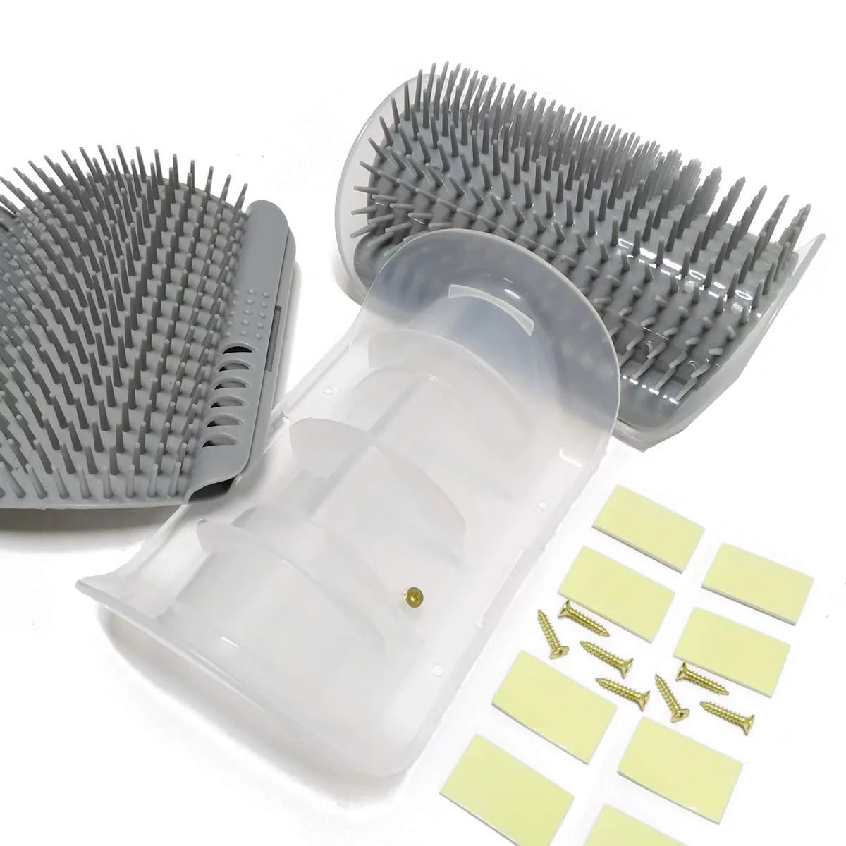 4Pcs Cat Brush Cat Corner Self Groomer Softer Pet Wall Corner Massage Comb Corner Scratcher Pet Grooming Brush Comb Grooming - AURELLE