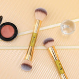 Foundation Powder Brush Double Ended Blush Makeup Brushes, Duo Bronzer Blush Ideal for Cream or Powder