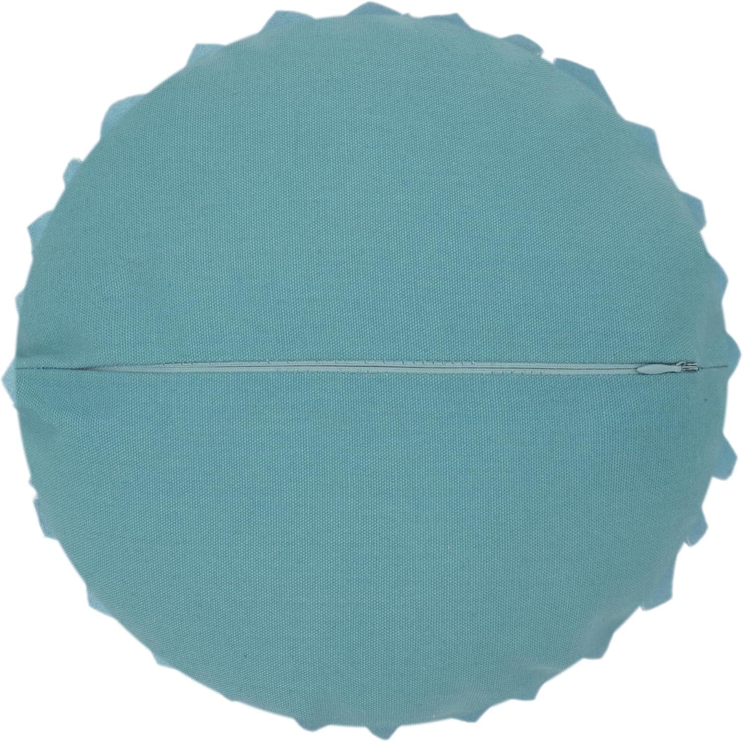 Decorative 3D Bohemian round Sunflower Accent Throw Pillows for Living Sofa Room Couch 12 Inch Blue