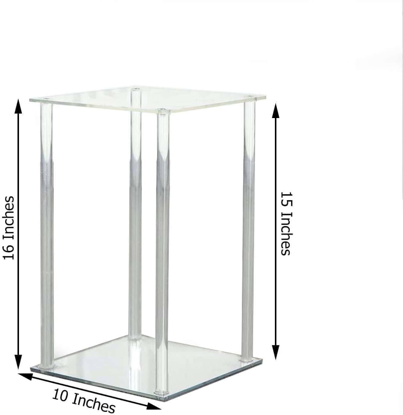 16" Clear Acrylic Flower Stand, Decorative Vase Table Centerpiece
