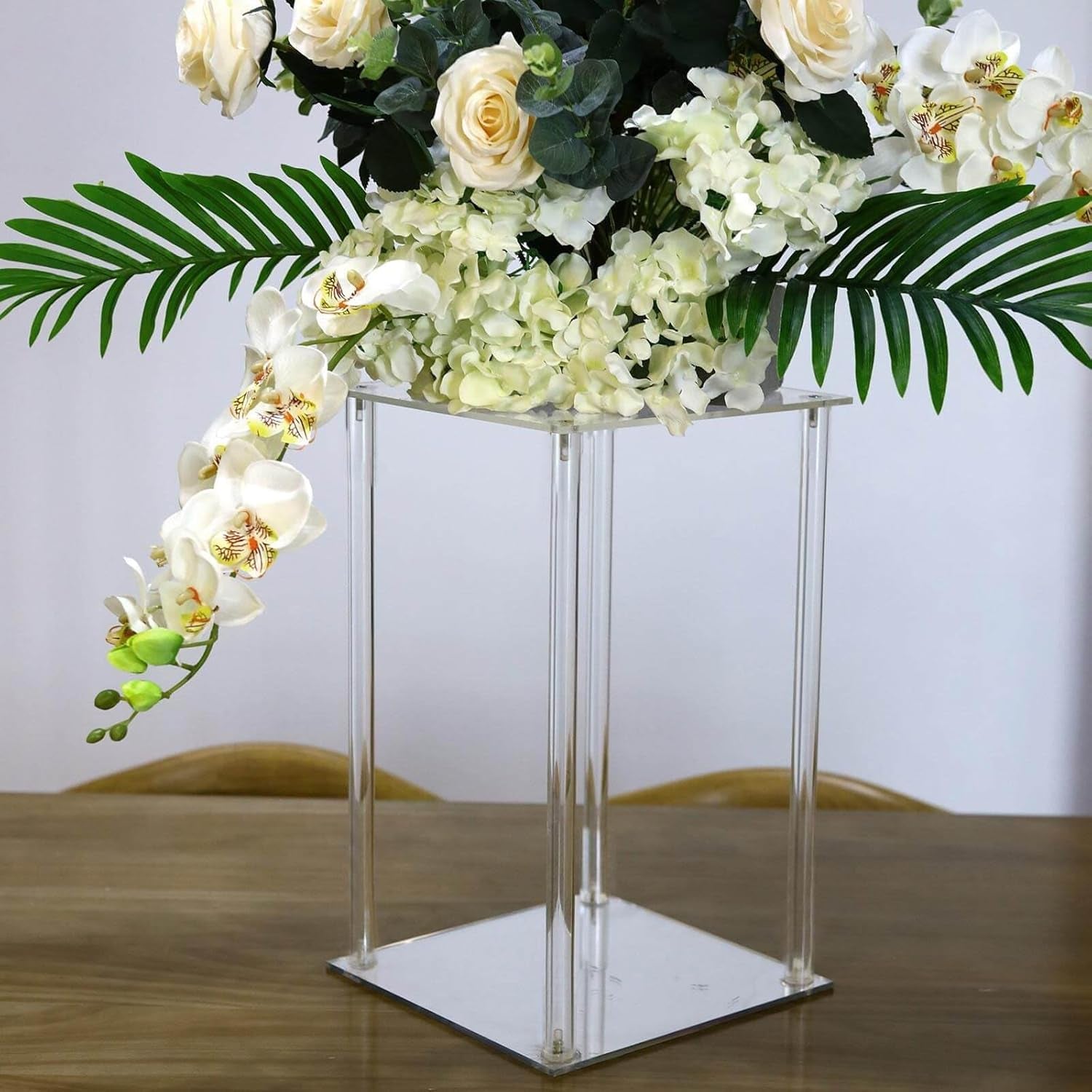 16" Clear Acrylic Flower Stand, Decorative Vase Table Centerpiece