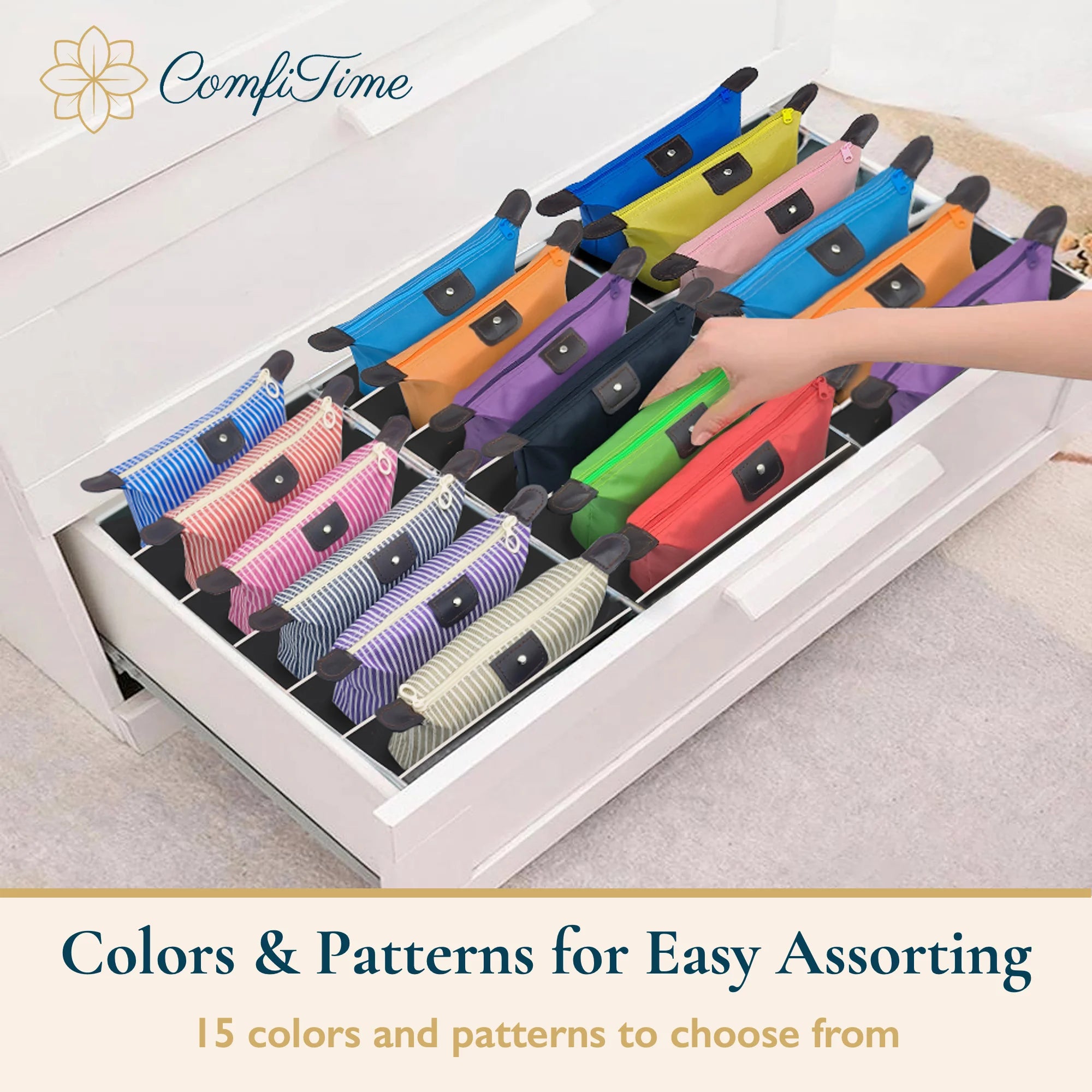 Makeup Bag - 6 Pack Small Travel Cosmetic Bag for Women and Men, Mini Makeup Pouch, Waterproof Travel Cosmetic Pouch, Multi-Purpose Nylon Zipper Toiletry Bag