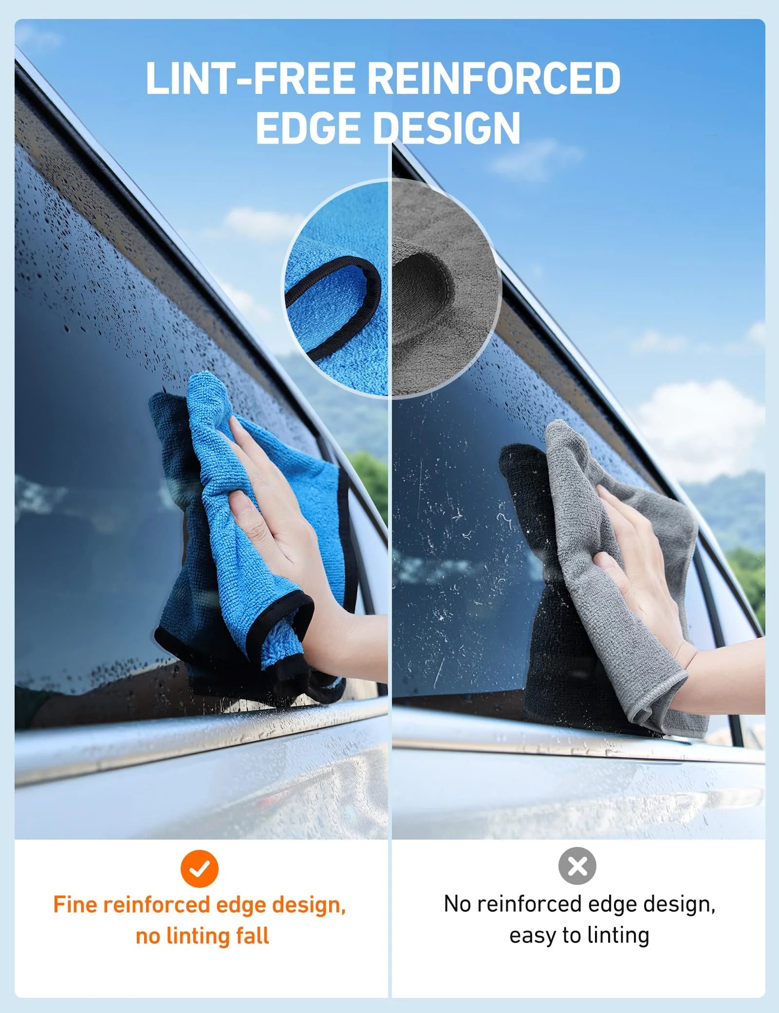 Microfiber Cleaning Cloth for Cars, 6 Pack