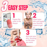 Ice Roller for Face | Silicone Cryotherapy Tool for Puffiness & Redness Relief, Anti-Aging, Skin Tightening & Rejuvenation | Spa-Quality Cold Therapy Roller, Ideal for Sensitive Skin