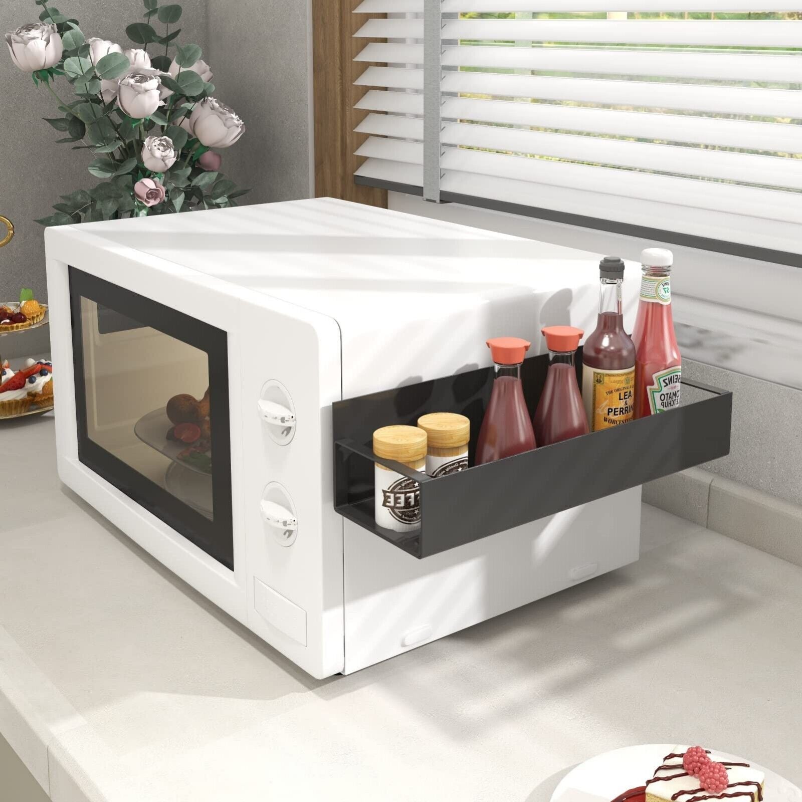 Magnetic Spice Rack for Refrigerator 2 Pack Magnetic Shelf for Fridge