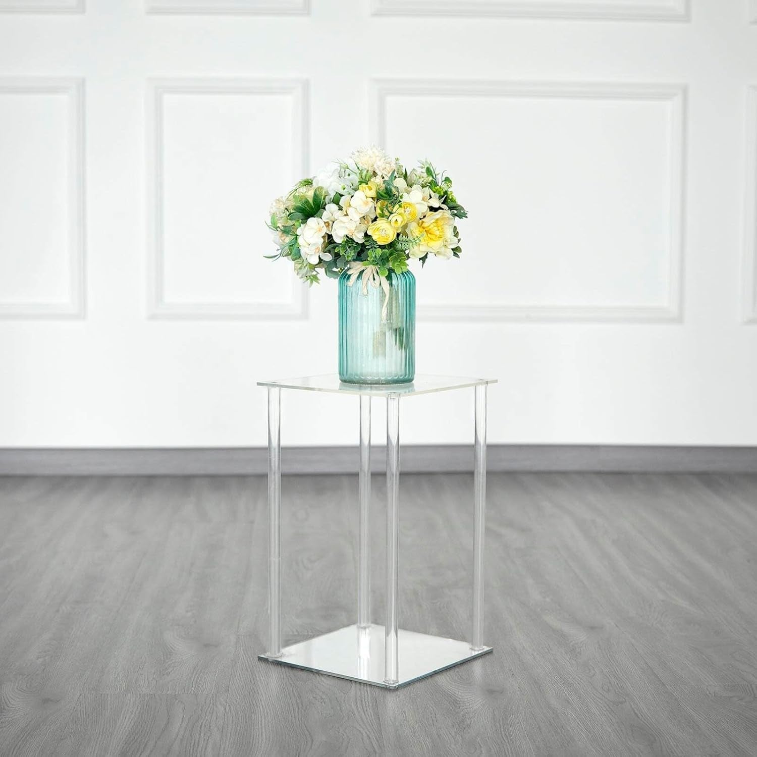 16" Clear Acrylic Flower Stand, Decorative Vase Table Centerpiece