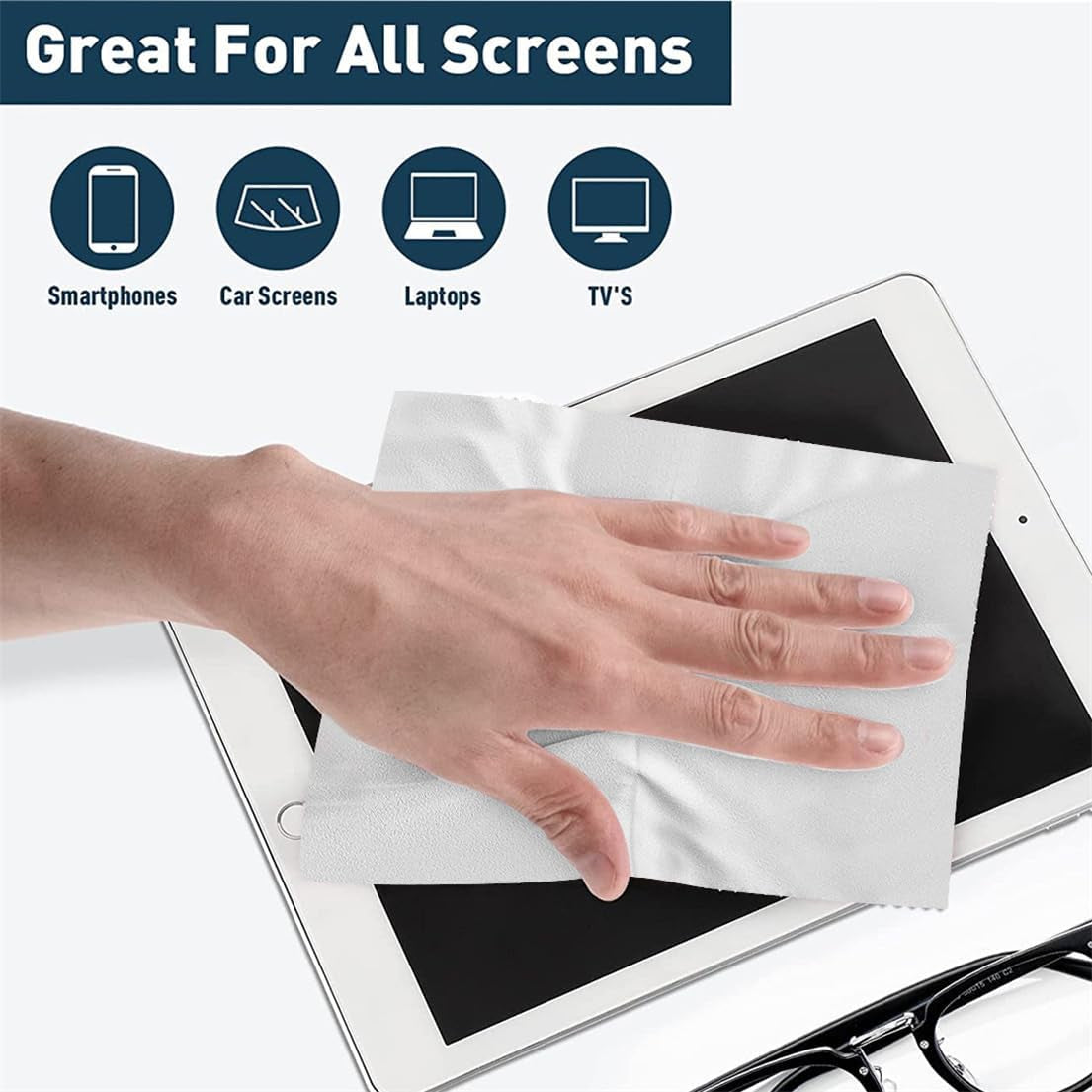 Microfiber Cleaning Cloth for Glasses, 30 Pack Ultra Fine Lens Cleaning Clothes