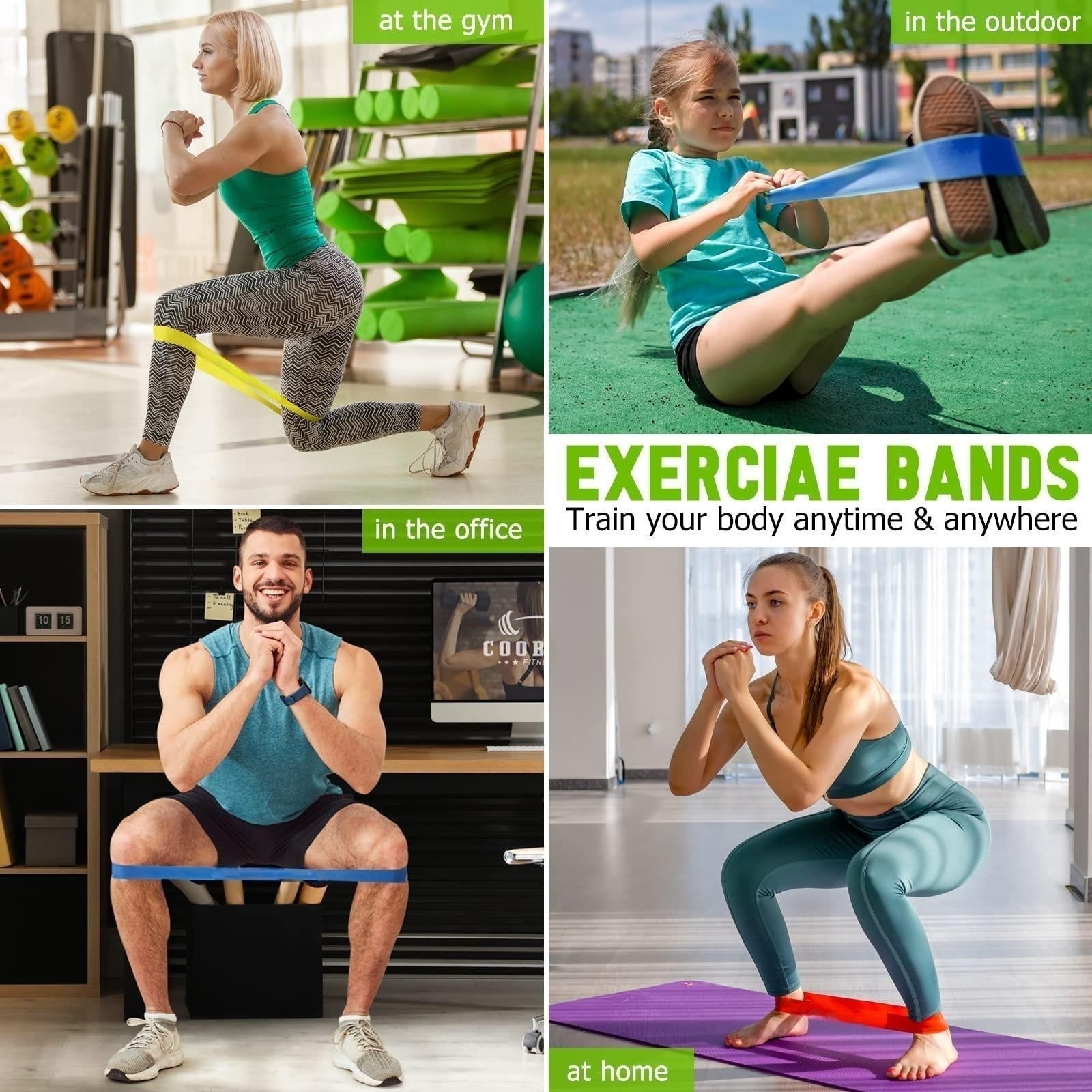 Pilates Loop Resistance Bands with Carry Bag - AURELLE