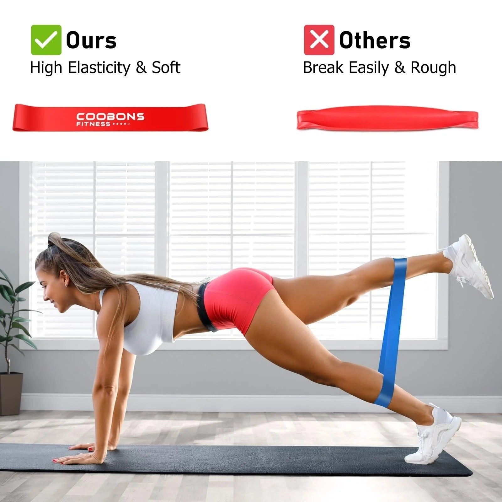 Pilates Loop Resistance Bands with Carry Bag - AURELLE