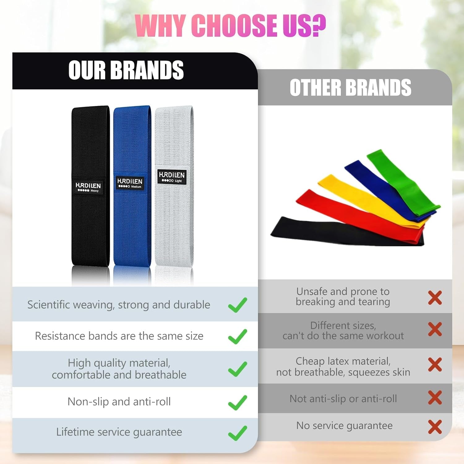 Resistance Bands for Working Out, Exercise Workout Bands for Women & Men, 3 Levels Elastic Stretch Bands for Exercise with Carry Bag for Physical Therapy, Home Fitness, Strength Training, Yoga - AURELLE