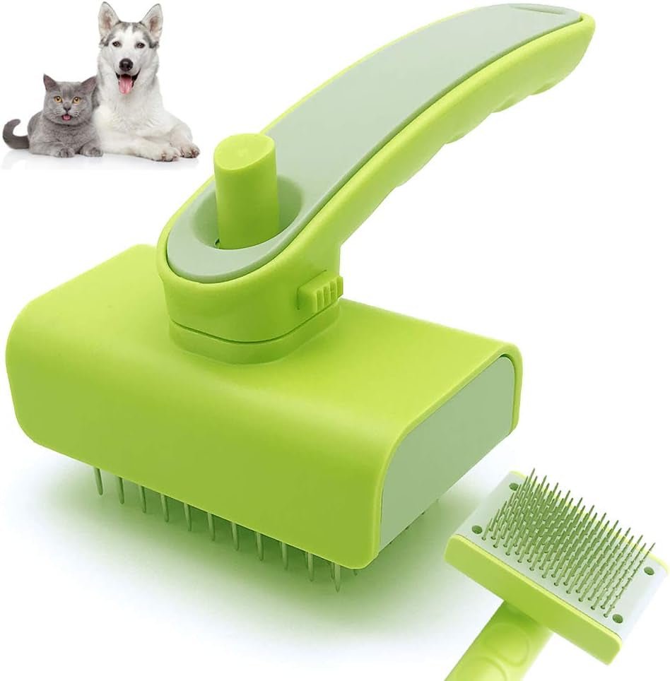 Slicker Brush,Pin Brush for Dog Grooming Brush Great for Shedding Remove Mats Loose Hair Tangles Effortlessly Ideal for Cats Dogs Poodles Rabbits and Long or Short Haired Pet - AURELLE